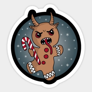 Gingerbread Krampus Sticker